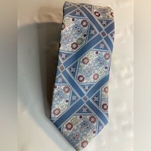 Gimbels vintage Paisley Blue Colorful men’s tie by Prince Igor